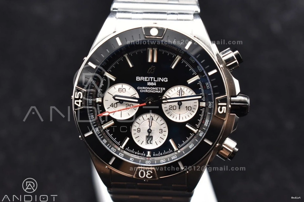 B01 Chronomat Best Bracelet Edition on Dial A7750 SS 1:1 Black 44mm SS BLSF 0423